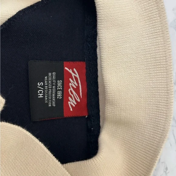 FUBU Cream Long Sleeve Polo Shirt​ - Picture 5 of 6